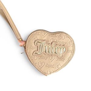 Juicy Couture Heart-Shaped Tan Wristlet